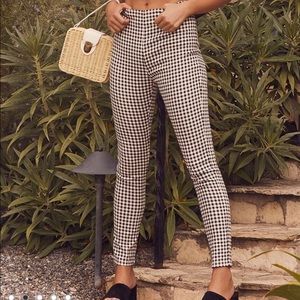 Gingham print pants